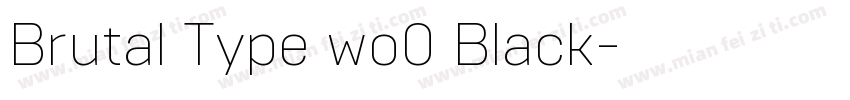 Brutal Type wo0 Black字体转换